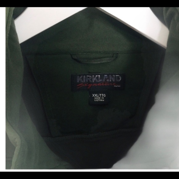 NEW KIRKLAND Signature Fleece Lined Soft Shell Jacket With Pockets Green Sz XXL - Picture 6 of 8